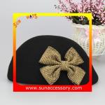 T5631185 Sun Accessory customized winner fashion 100% wool felt beret, women