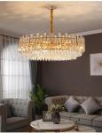 Modern chandelier for living room round bedroom Smoky grey postmodern chandelier