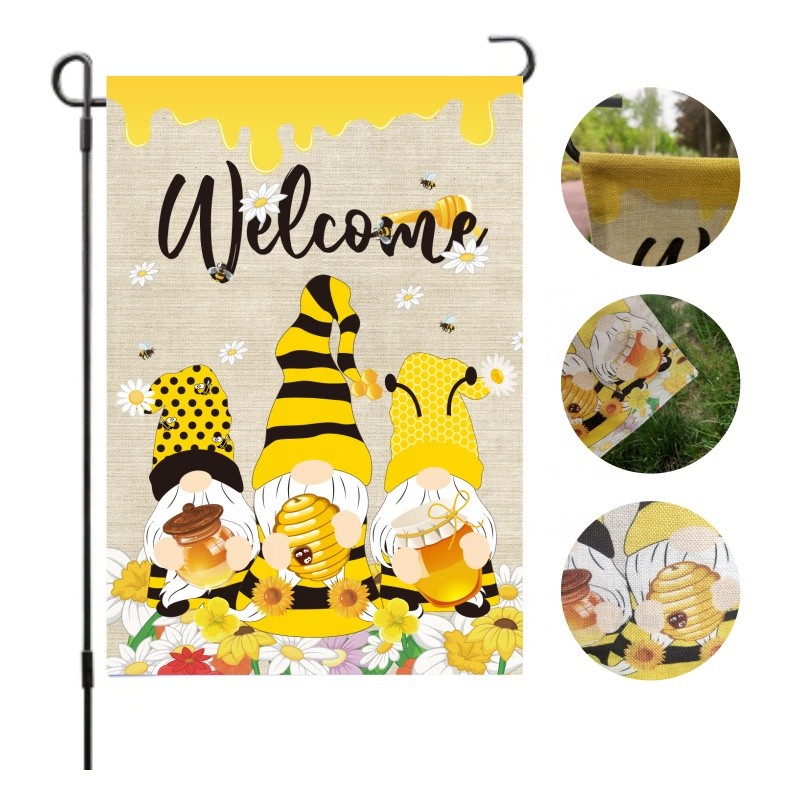 Double Sided Polyester Garden Banner Promotional Sublimation Heat Transfer Printing