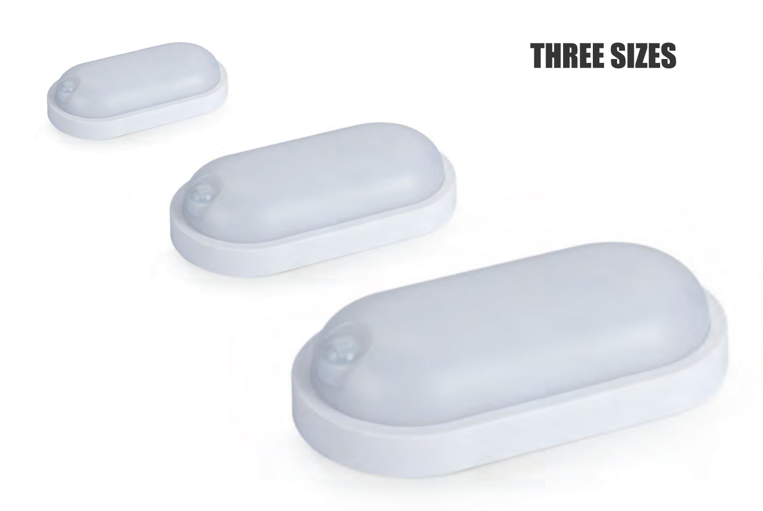 Oval PIR Surface Mounted LED Bulkhead Light IP54