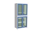 Custom Lab Storage Cabinets , Steel Storage Cabinets Aluminium Handle
