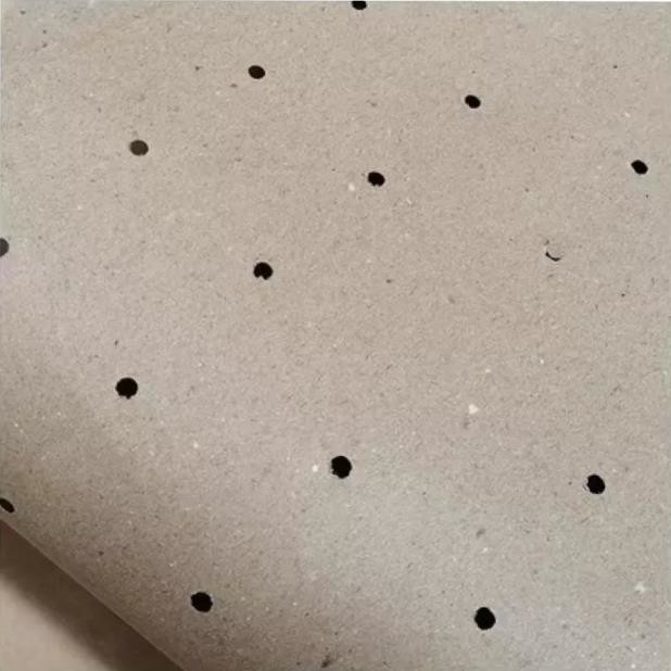 Triangular Perforated Kraft Paper Cover 120gsm Brown Packaging Roll