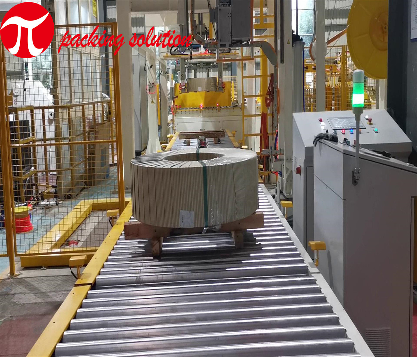 Fully Automatic Steel Coil Strapping Machine Standard Color 800mm-1500mm OD Can Be Customized