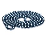 Luxury Round Blue 8mm Shell Pearl Sweater Necklace 55 Inches (N08612)