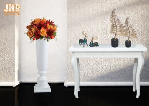 Quality Classic Trumpet Glossy White Fiberglass Planters Floor Vases For Home Hotel Wedding wholesale