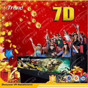 Quality Theme Park Shooting Game 7D Cinema Simulator 6 Seats With Electric System wholesale