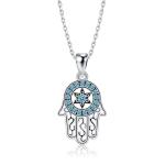 14.5x11mm 220mg Sterling Silver Jewelry Necklaces Turkish 48cm Hand Pendant
