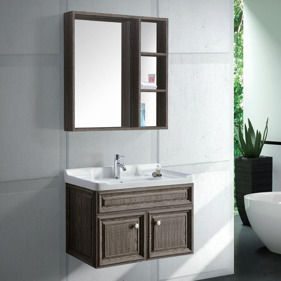 Modern Alunimun Bathroom Vanity/ all aluminum bathroom cabinet/Mirror Cabinet /DB-8114A 800X460mm
