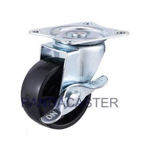 Quality Black Polypropylene Caster Wheels , 2 inch Light Duty Swivel Casters With Brakes wholesale