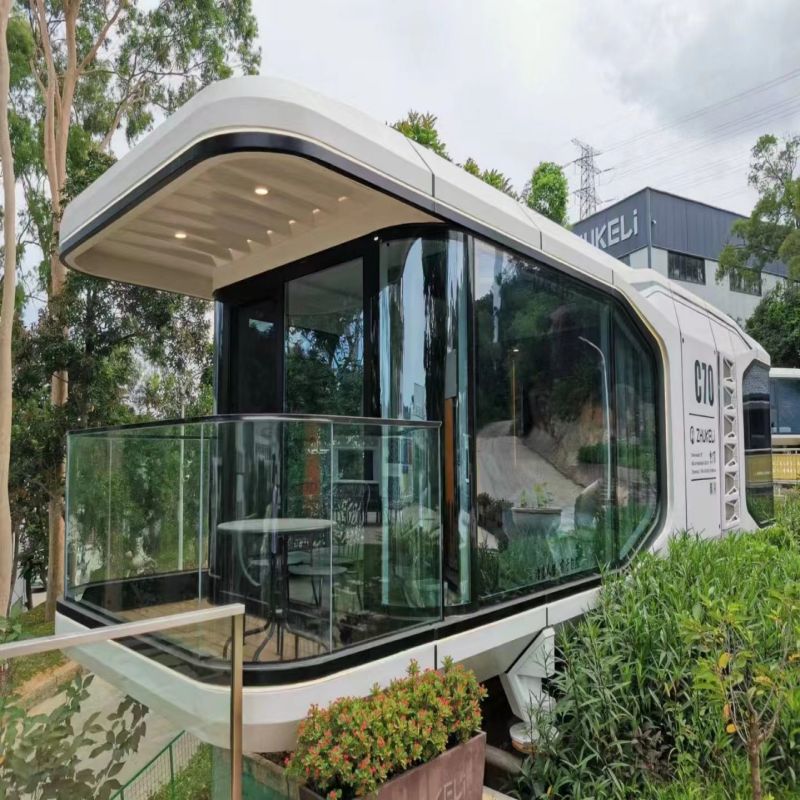 Prefab House Fast Install Steel Structure for Luxury Villa Space Capsule Container House