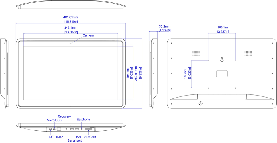 Wall Mount P0.264mm All In One Android Tablet For Home Automation