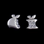 Anniversary Small 925 Silver Earrings With Five Pointed Flower Shape