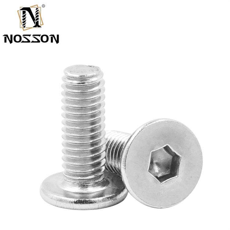 Stainless Steel M4 M5 Flat Head Allen Hex Socket Screw A2 70 with Ultra Low Profile Design and Metric Measurement System