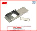 custom prong silver iron metal men belt buckle with embossed logo