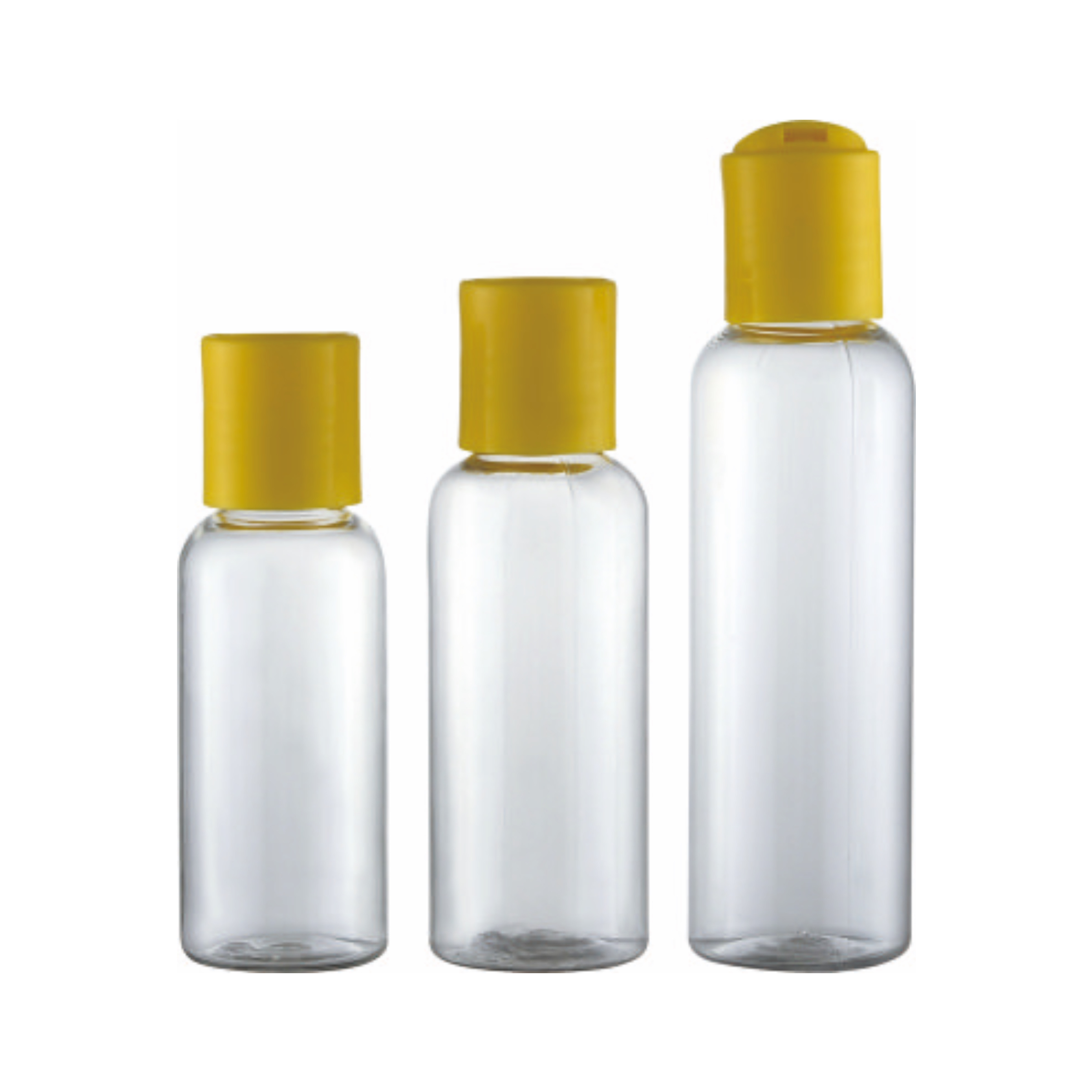 PET Transparent Plastic Bottles with Child Resistant Flip Top Cap 25ml/30ml/50ml