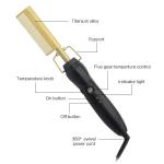 Multifunctional Hair Curling Comb Flat Iron Hair Brush Digital Hair Straightener