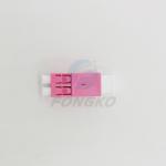Plastic Flangeless Optic Fiber Adapter LC / OM4 Duplex Metal Shutter