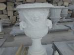 White Marble Flowerpot for garden