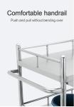 3 Layer Hospital Stainless Steel Medical Instrument Trolley