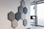Theater Hexagon Polyester Fiber Acoustic Panel Soundproof Nontoxic