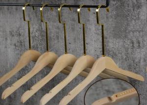 Quality Customized Luxury Wooden Garment Hangers , Heavy Duty Flat Wooden Hangers wholesale