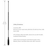 VSWR 1.5 1 High Gain 144-170MHz Whip Mobile Tactical Antenna with BNC Male