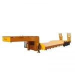 40-100ton Load 4 Axle Low Bed Semi-Trailer with 16 Tires and 12R20 Tire Model