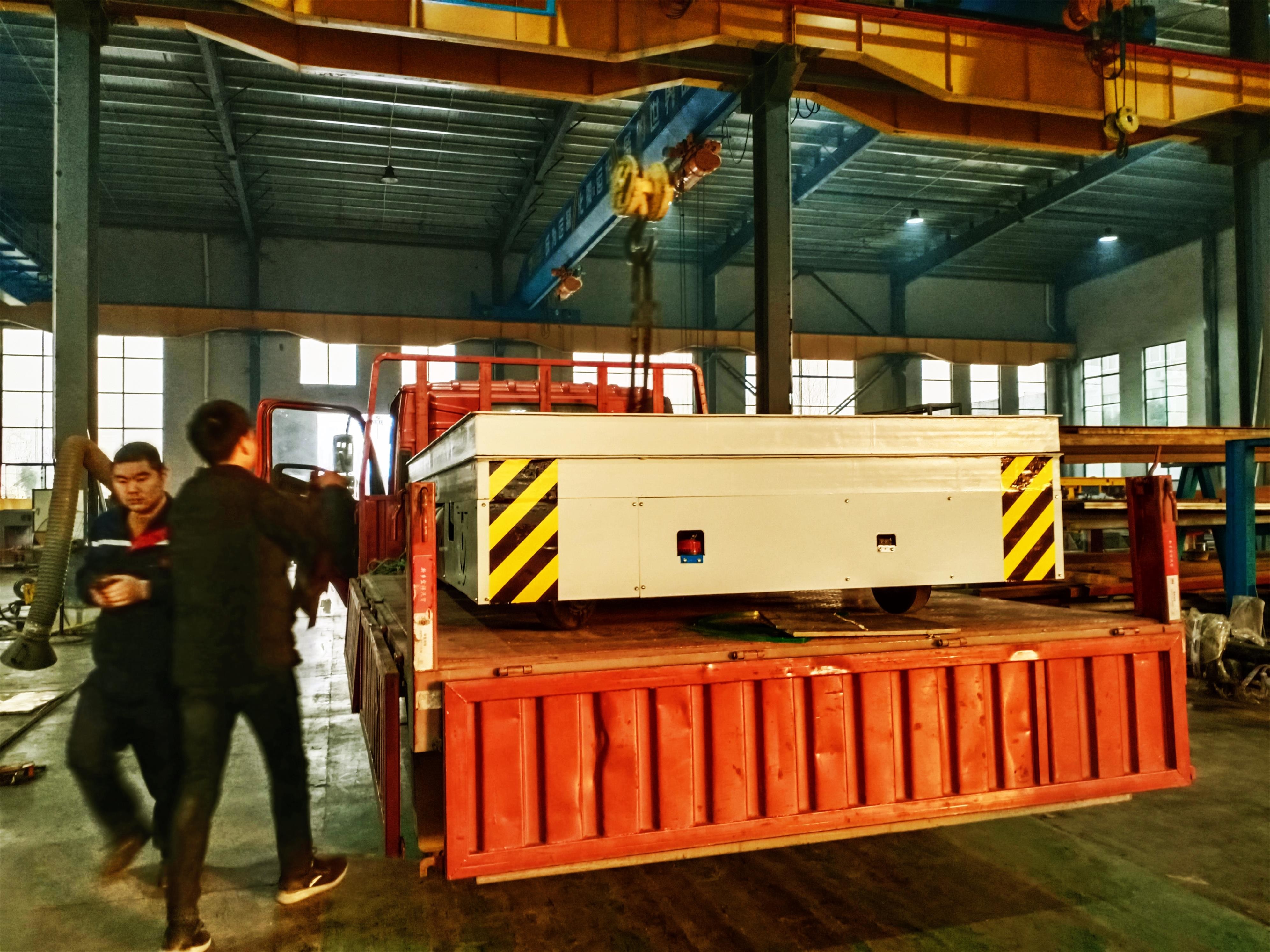 10t Material Handling Turntable 360 Degree Free Rotation Transfer Bogie To Rotate Trailer