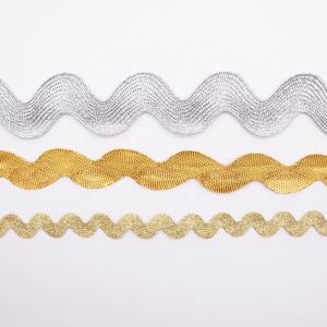 Quality Garment 3cm 4cm Braid Gold Rick Rack Edging wholesale
