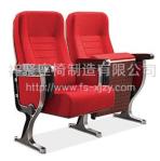 Soft Fabric Chairs For Church Halls With Paint Plate Back / Wooden Armrest