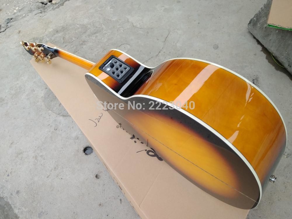 Sunset J200 classic acoustic guitar,Top quality J200vs electric acoustic guitar,Solid Sprue top,Factory Maple J200 guita