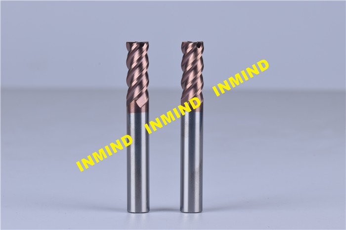 HRC65 High Hardness Square End Mill Cnc , K55 Cnc Milling Cutters 4mm / 6mm / 8mm