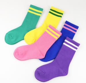 Quality Fashion Kids Colorful Socks , Kids Striped Socks With Cotton / Nylon / Spandex Material wholesale
