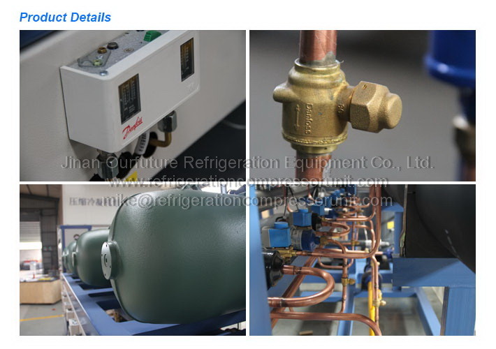 R404a brand screw type parallel compressor racks for fruit processing