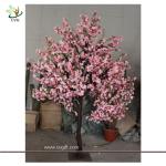 UVG 8 foot artificial pink cherry blossom tree in wood trunk for birthday party