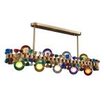 Rectangle color crystal chandelier for dining room kitchen island post modern