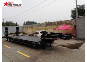 Quality 60-100 Tons Goosneck Pipe Transport Trailer Hydraulic Ramp Low Bed Type wholesale