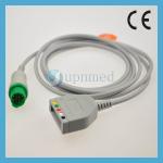 Schiller one piece 3 leads ecg cable,IEC/AHA