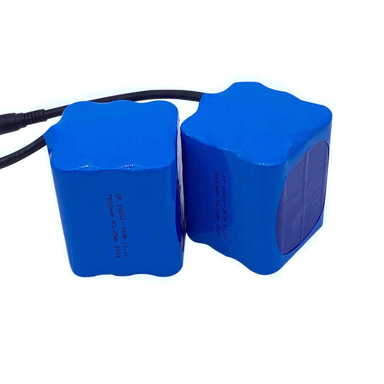 1C Discharge UN38.3 11.1V 7500mAh 18650 Lithium Ion Battery