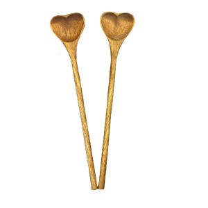 Quality wooden heart shaped salad spoon wholesale