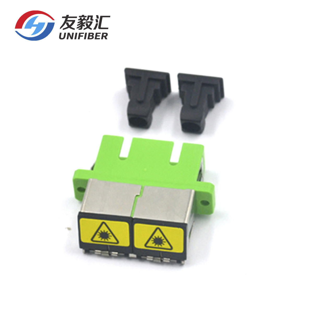 SC To SC OM3 OM4 Fiber SC/APC Duplex Shutter Adapter