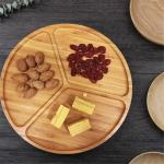 Multifunctional Bamboo Serving Tray Wooden Serving Platters Contemporary Style