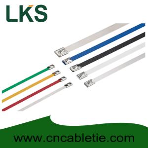Quality 7.9*300mm 316/304/201 grade Ball-lock stainless steel cable tie wholesale