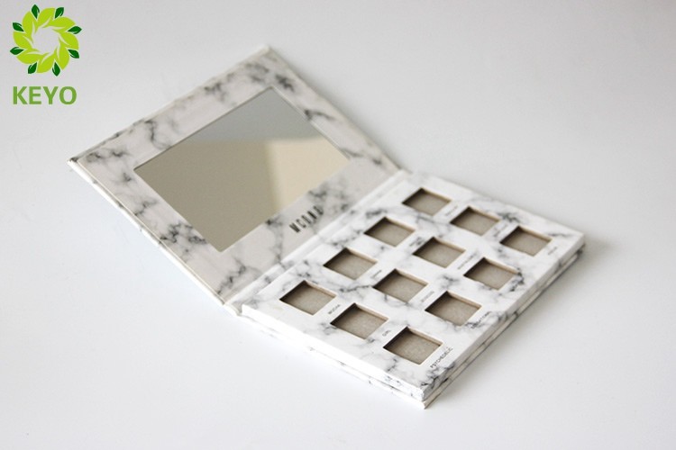 Marbling Style Empty Eyeshadow Palette , 12 Pans Empty Eyeshadow Container