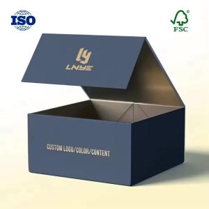 Quality Custom Printed Rigid High Luxury Paper Packaging Box Cardboard Gift Box Special Paper Folding Magnetic Collapsible Box wholesale