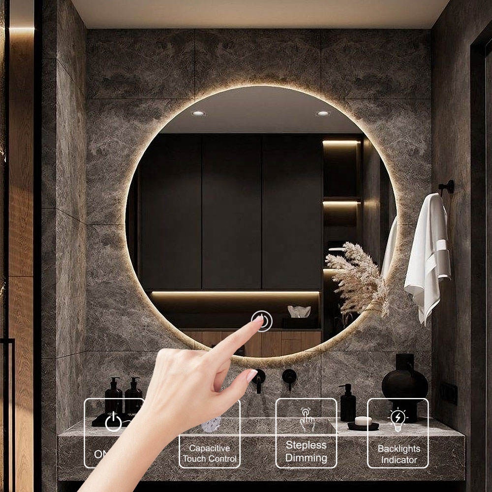 12V 1A 12W Bathroom Smart Mirrors One Color Touch Sensor Switch with Easy Installation