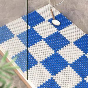 Quality Blue White Sauna Room Anti Slip Bathroom Floor Mat 20CM wholesale