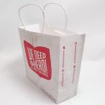 Custom Printed Paper Grocery Bags White Kraft Paper Kraft Gift Bags Foldable