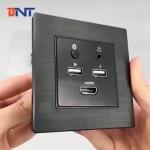Aluminum panel wall mounted smart multimedia media hub for hotel