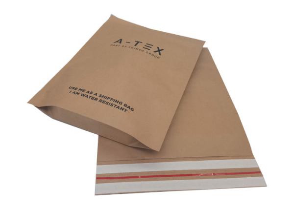 Cheap 370x450mm Biodegradable Paper Bags 80mm Flap Recycled Kraft Paper Bags for sale